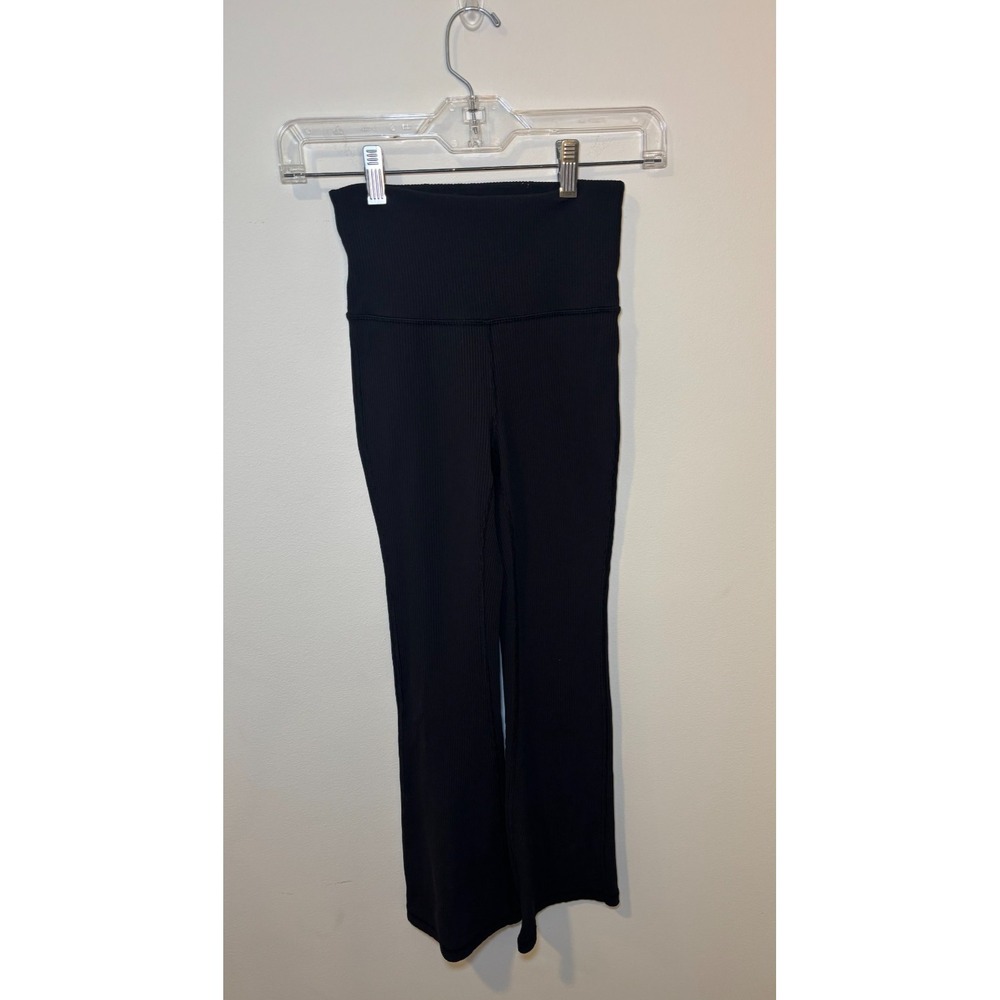 Athleta‎ Elation Black Rib Crop Flare Size XXS